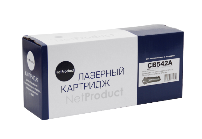 Картридж NetProduct (N-CB542A) для HP CLJCM1300/CM1312/CP1210/CP1215, Y, 1,5K