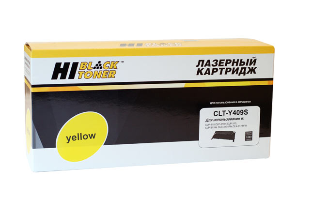 Тонер-картридж Hi-Black (HB-CLT-Y409S) для SamsungCLP-310/315/CLX-3170fn/3175, Y, 1K