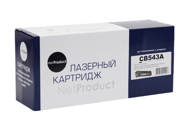 Картридж NetProduct (N-CB543A) для HP CLJCM1300/CM1312/CP1210/CP1215, M, 1,5K