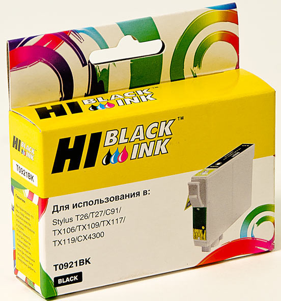 Картридж Hi-Black (HB-T0921) для Epson StylusC91/CX4300/T26/TX106/109, Bk