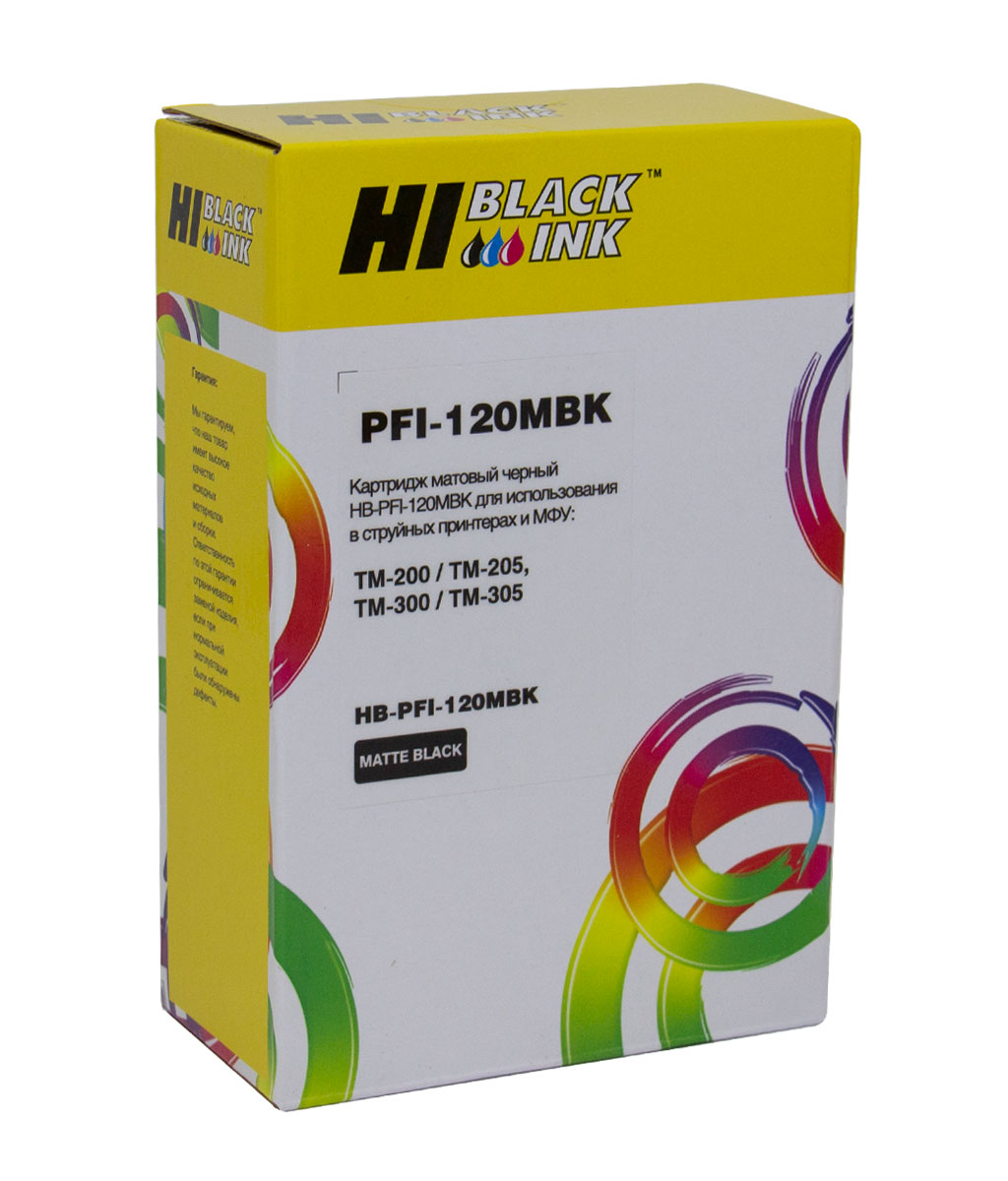 Картридж Hi-Black (PFI-120MBK) для CanonTM-200/205/300/305, matte black