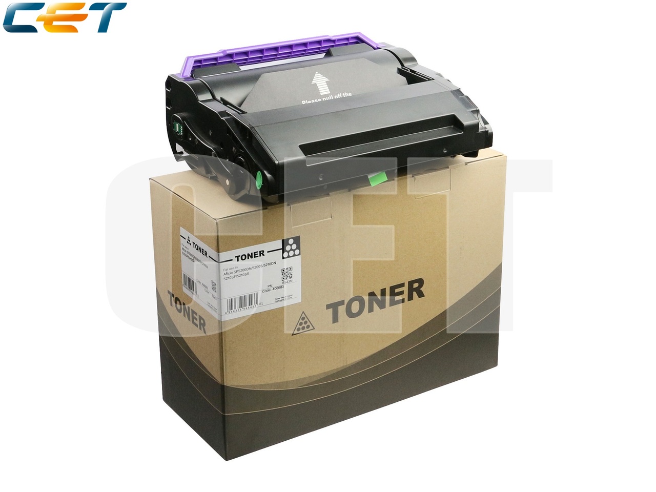 Тонер-картридж 406685, 821229 для RICOH AficioSP5200DN/SP5210DN (CET), (WW), 25000 стр., CET6543N