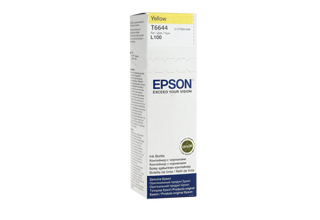 Чернила Epson L100/110/200/210/300/355/550/555 (O)C13T66444A/C13T664498, yellow, 70ml