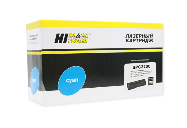 Картридж Hi-Black (HB-SPC220C) для Ricoh AficioSPC220DN/C221DN/C222SF/C240DN, C, 2K