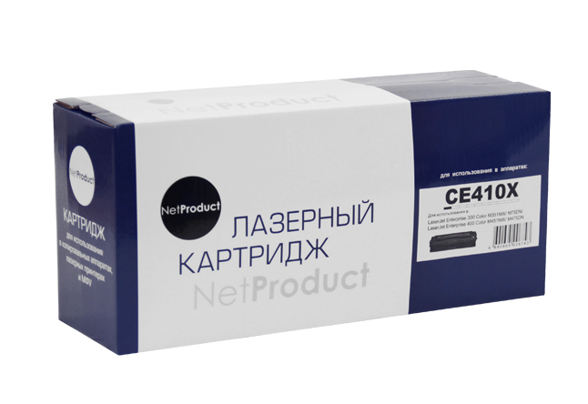 Картридж NetProduct (N-CE410X) для HP CLJ Pro300 ColorM351/M375/Pro400 Color/M451, Bk, 4K