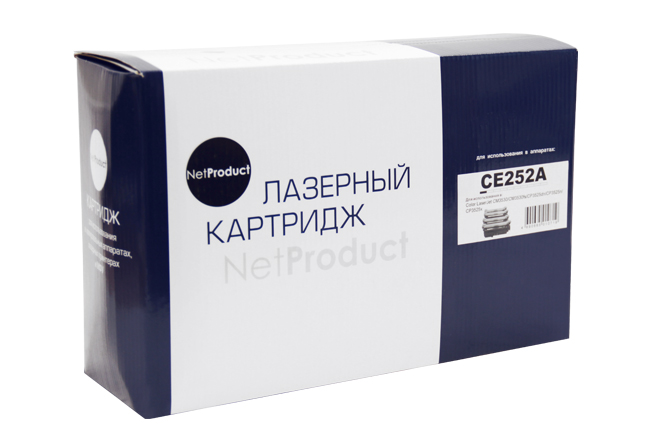 Картридж NetProduct (N-CE252A) для HP CLJ CP3525/CM3530,Восстановленный, Y, 7K