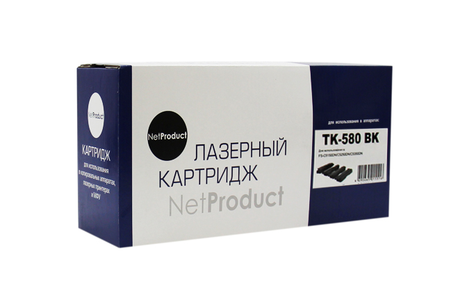 Тонер-картридж NetProduct (N-TK-580Bk) для KyoceraFS-C5150DN/ECOSYS P6021, Bk, 3,5K