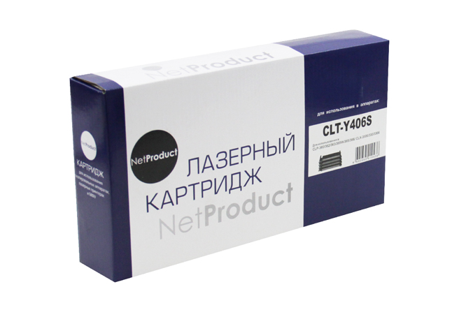 Тонер-картридж NetProduct (N-CLT-Y406S) для SamsungCLP-360/365/368/CLX-3300/3305, Y, 1K