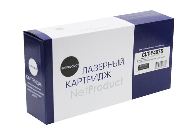 Тонер-картридж NetProduct (N-CLT-Y407S) для SamsungCLP-320/320n/325/CLX-3185, Y, 1K