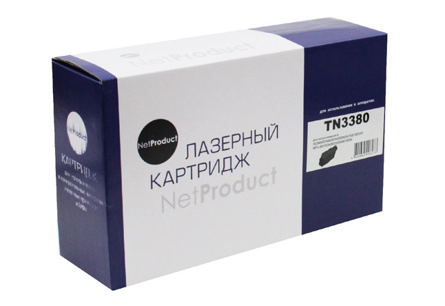 Тонер-картридж NetProduct (N-TN-3380) для BrotherHL-5440D/5450DN/DCP-8150DN, 8K