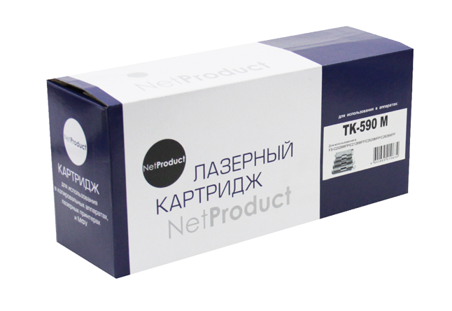 Тонер-картридж NetProduct (N-TK-590M) для KyoceraFS-C5250DN/C2626MFP, M, 5K