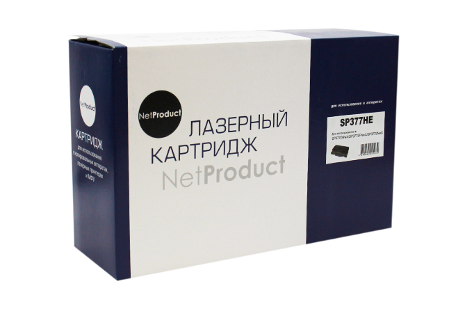 Картридж NetProduct (N-SP377HE) для Ricoh AficioSP377DNwX/SP377SFNwX/SP377SNwX, 6,4K