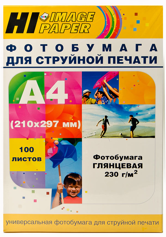 Фотобумага Hi-Image Paper глянцевая односторонняя, A4, 230г/м2, 100 л.