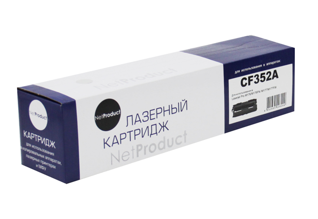 Тонер-картридж NetProduct (N-CF352A) для HP CLJ Pro MFPM176N/M177FW, Y, 1K