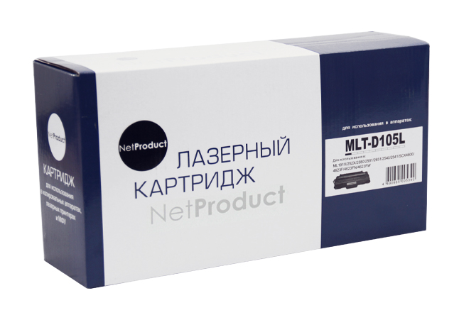 Картридж NetProduct (N-MLT-D105L) для SamsungML-1910/1915/2525/2580N/SCX4600, 2,5K