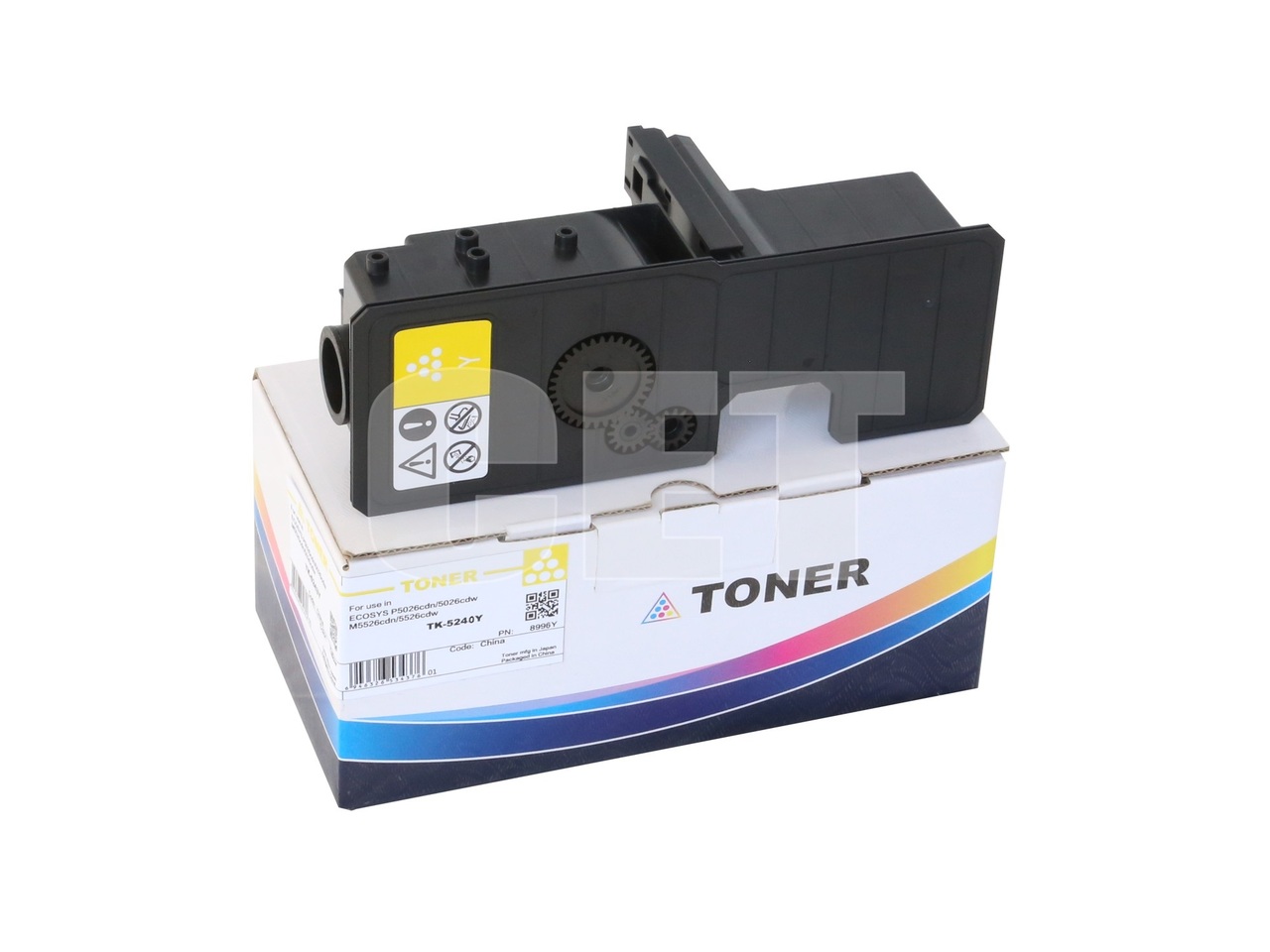 Тонер-картридж (PK208) TK-5240Y для KYOCERA ECOSYSP5026cdn/M5526cdn (CET) Yellow, 45г, 3000 стр., CET8996Y