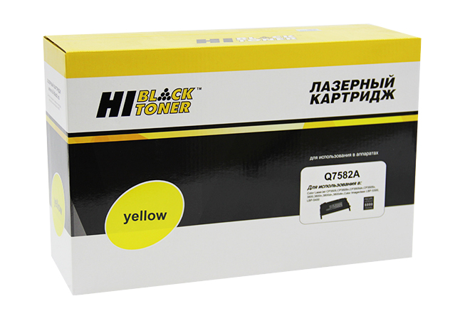 Картридж Hi-Black (HB-Q7582A) для HP CLJ3800/CP3505/Canon MF8450, Восстановленный, Y, 6K