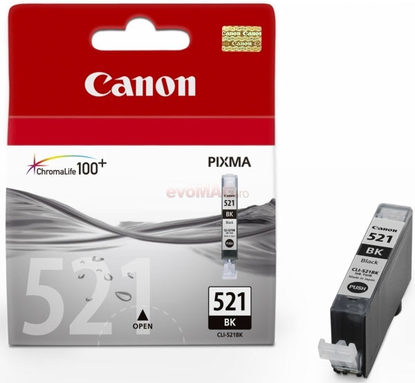 Картридж Canon PIXMA iP3600/iP4600/MP540 (O) CLI-521, BK(Повреждённая упаковка)