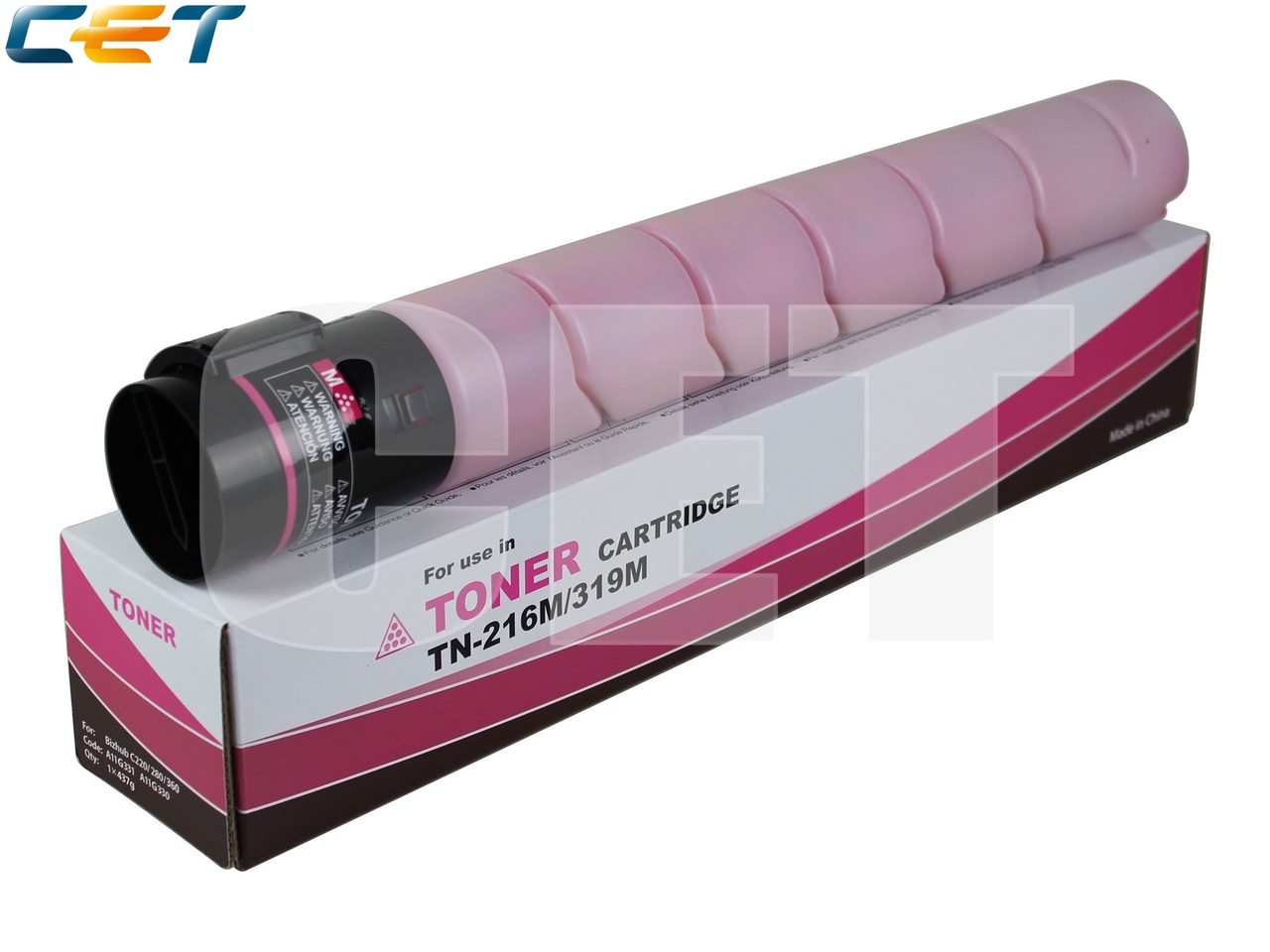 Тонер-картридж (NF5/NF7) TN-216M/319M для KONICAMINOLTA Bizhub C220/C280/C360 (CET) Magenta, 437г, 26000стр., CET6841