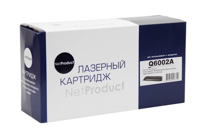 Картридж NetProduct (N-Q6002A) для HP CLJ 1600/2600/2605,Восстановленный, Y, 2K