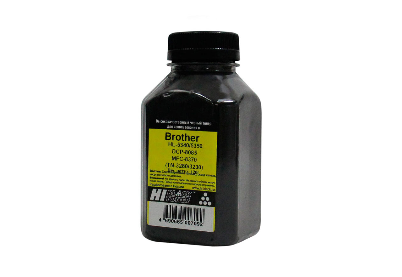 Тонер Hi-Black для Brother HL-5340/5350/DCP-8085/MFC-8370(TN-3280/3230), Bk, 120 г, банка