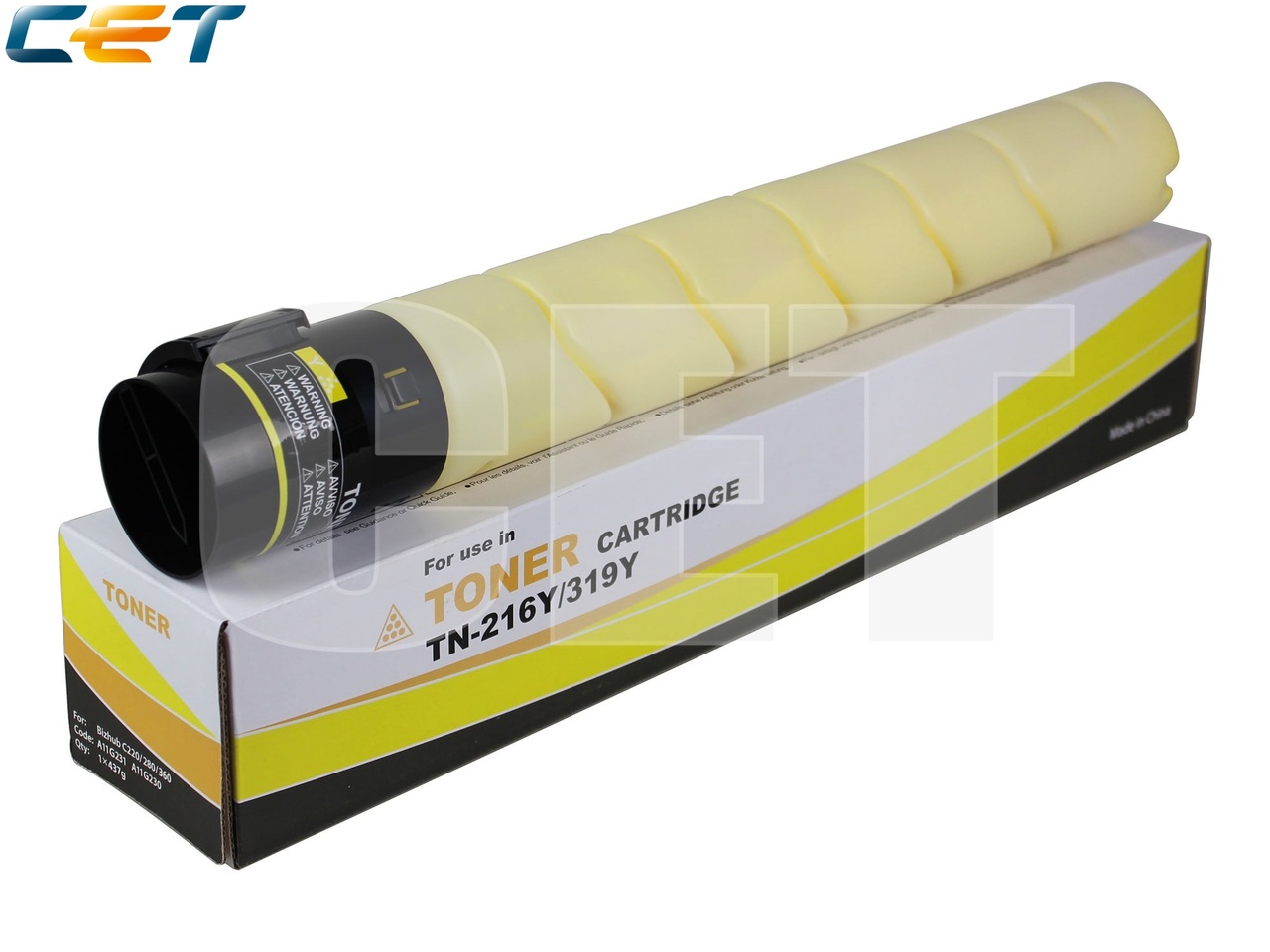 Тонер-картридж (NF5/NF7) TN-216Y/319Y для KONICAMINOLTA Bizhub C220/C280/C360 (CET) Yellow, 437г, 26000стр., CET6842